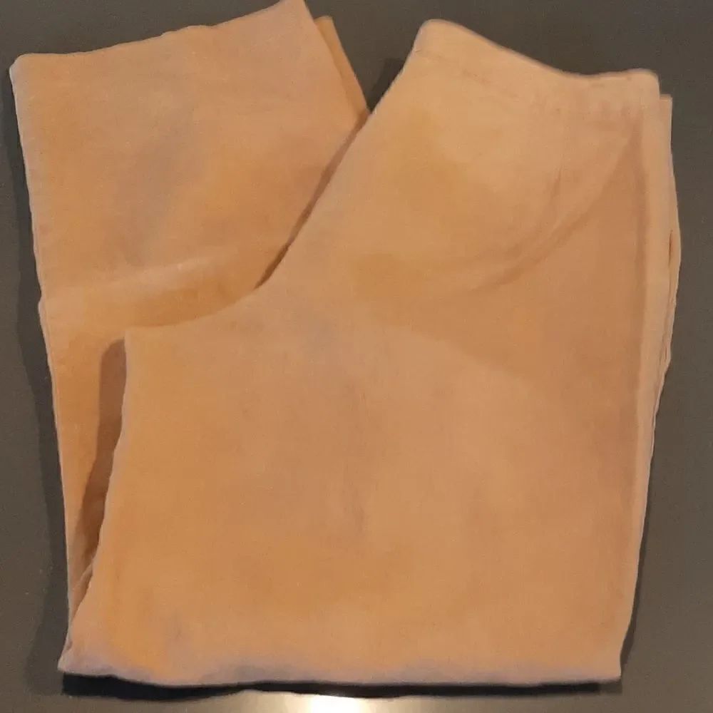 Kim Rogers Tan Fully Lined 100% Linen Pants with Pockets